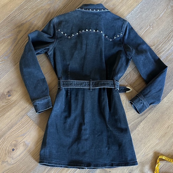 Idyllwind Women’s Western Black Denim Belted Shirt Dress | Size M - Picture 15 of 15